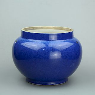 Chinese powder blue porcelain jar. 