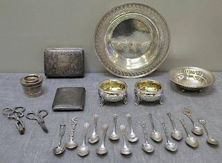 STERLING. Miscellaneous Silver Grouping.