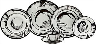 Roy LICHTENSTEIN, Ceramic Dinnerware set of 6, 1966