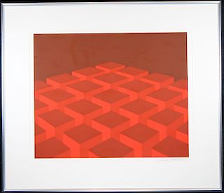 Marko Spalatin (American, B. 1945) ''Red Cubes''