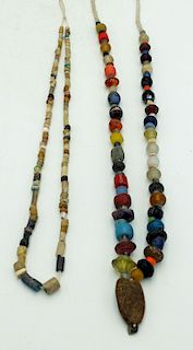(2) Strands of Ancient Roman & Indus Valley Beads