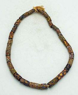 Strand of Millefiori Glass Beads, ca. 1800's