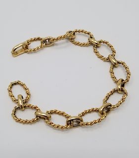 Tiffany 14K Gold Rope Link Bracelet