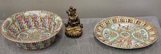 Asian Export Lot Including a Bowl and Tray