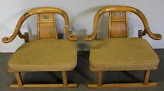 Pair of Michael Taylor / Baker Asian Modern Chairs