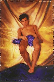 DAVID LACHAPELLE, Nude Man on a Bed, 1988