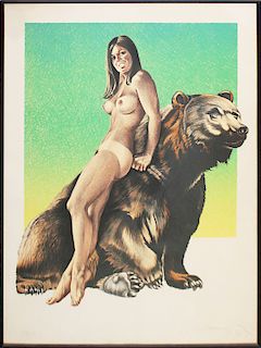 MEL RAMOS, Girl on a Bear, 1970