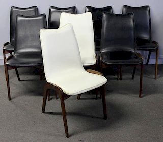 Midcentury Set of 8 Dining Chairs.
