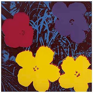 Andy Warhol. II.71: Flowers. Serigrafía. Con sello en la parte posterior "Fill in your own signature". Publicada por Sunday B. Morning.