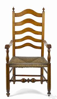 Delaware Valley five-slat ladderback armchair, late 18th c.
