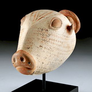 Rare Greek Archaic Phrygian Pottery Bull Rhyton