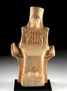Archaic Greek Rhodian Terracotta Seated Goddess