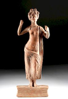 Tall Greek Terracotta Standing Harmonia