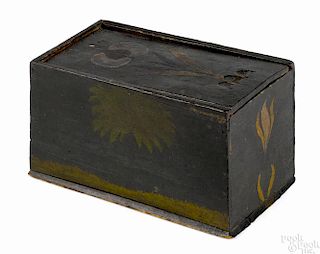 Lancaster County, Pennsylvania painted pine Weber slide lid box, ca. 1840