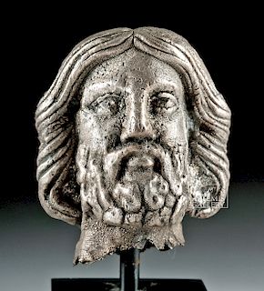 Impressive Roman Silver Head of Jupiter / Zeus