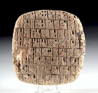 Fine Mesopotamian Clay Cuneiform Administrative Tablet
