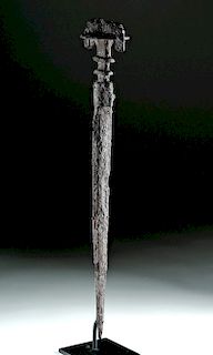 Rare Luristan Iron Short Sword w/ Embellished Handle