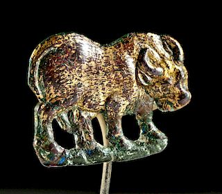 Scythian Gilt Bronze Amulet of Bull, ex-Aaron Gallery