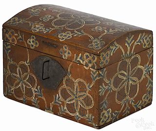 Lancaster County, Pennsylvania painted poplar Compass Artist dresser box, early 19th c.