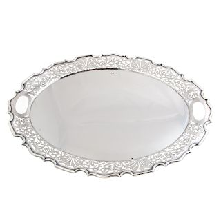 Edward VII Open Worked Sterling Silver Tray