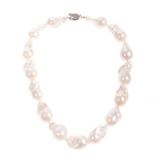 A Strand of Ladies Large Baroque Pearls