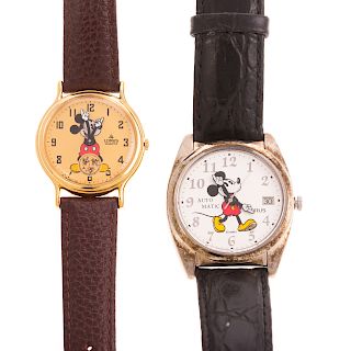 A Pair of Mickey Mouse Watches by Lorus