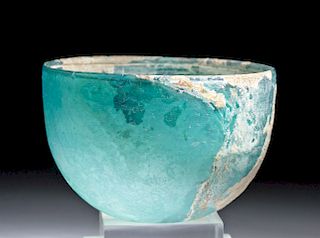 Beautiful Roman Glass Cup w/ Aqua Color
