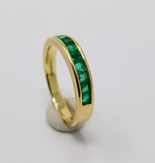 18K Gold Tiffany & Co. Emerald Ring