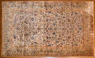Silk Keshan Rug, approx. 4.7 x 7.1
