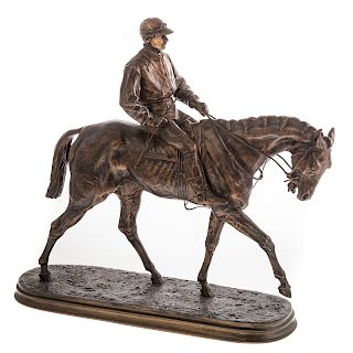 Pierre Jules Mene. Horse and Jockey, Bronze