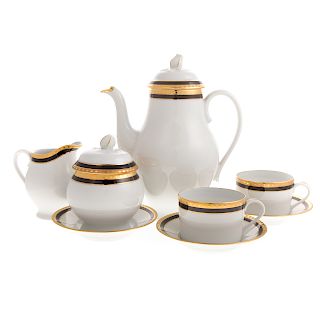 Tiffany Limoges Porcelain Partial Coffee Service