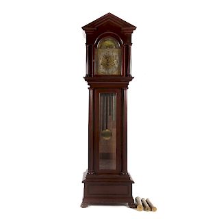 Classical Revival Mahogany Tall Cased Clock
