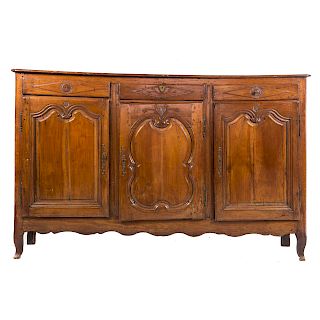 Country French Carved Fruitwood Buffet