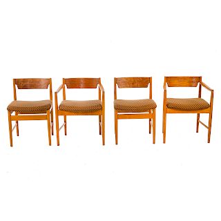 Four Danish Modern Teak Dining Chairs