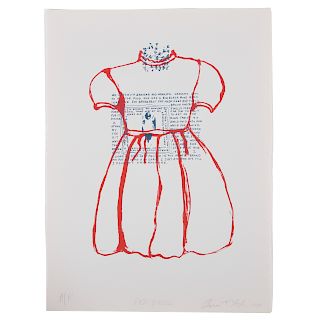 Clarissa Sligh. "Red Dress," serigraph