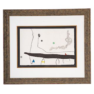 Joan Miro. Untitled, etching and aquatint
