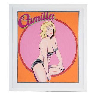 Mel Ramos. "Camilla," color serigraph