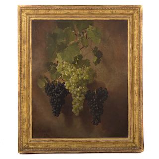Edward Chalmers Leavitt. "Hanging Grapes," Oil