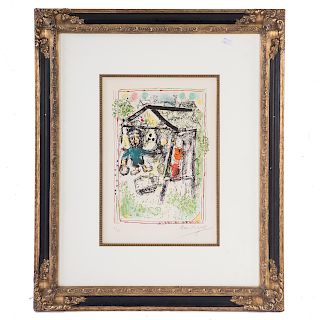 Marc Chagall. "Le Peintre Devant le Village I"