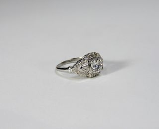 Classic Style Platinum & Diamond Ladies Unity Ring