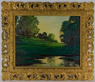 Boston School Impressionist Landscape Painting
