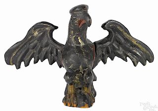 Wilhelm Schimmel (Cumberland County, Pennsylvania 1817-1890), carved and painted spread wing eagle