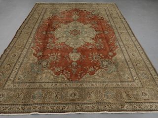 Semi Antique Persian Tabriz Oriental Carpet Rug
