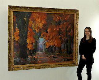 LG Felix R. Eteve Impressionist Autumn Landscape