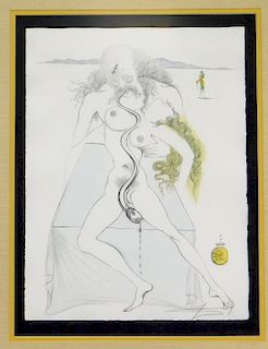 Salvador Dali Illustre Casanova Nude Engraving