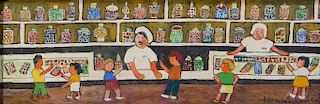 Herman Schwartz Folk Art Candy Store Painting