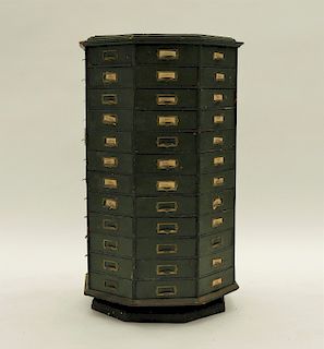 American Country Green Painted Octagonal Cabinet