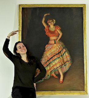 LG Jacob Binder Flamenco Dancer O/C Painting