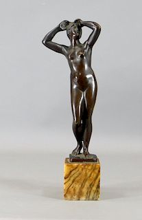 French Neoclassical Bronze Model of a Nude Woman