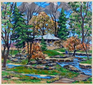 John Day Rhode Island Landscape Oil Painting